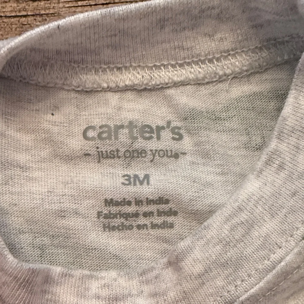 Carter's Cream Alligator Print 3M Turtle One Piece with bottom snaps